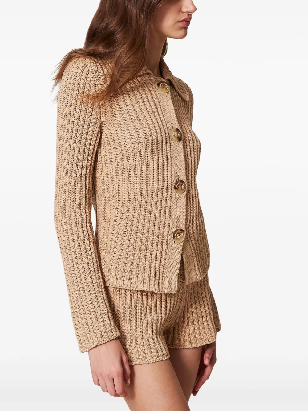 TWINSET OVAL T BUTTONS CARDIGAN