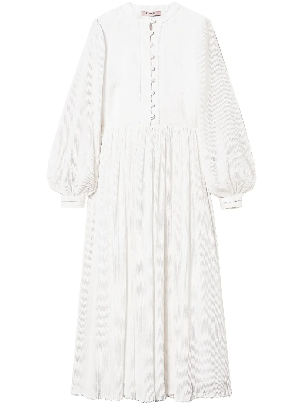 TWINSET Plumetis linnen maxi-jurk Wit
