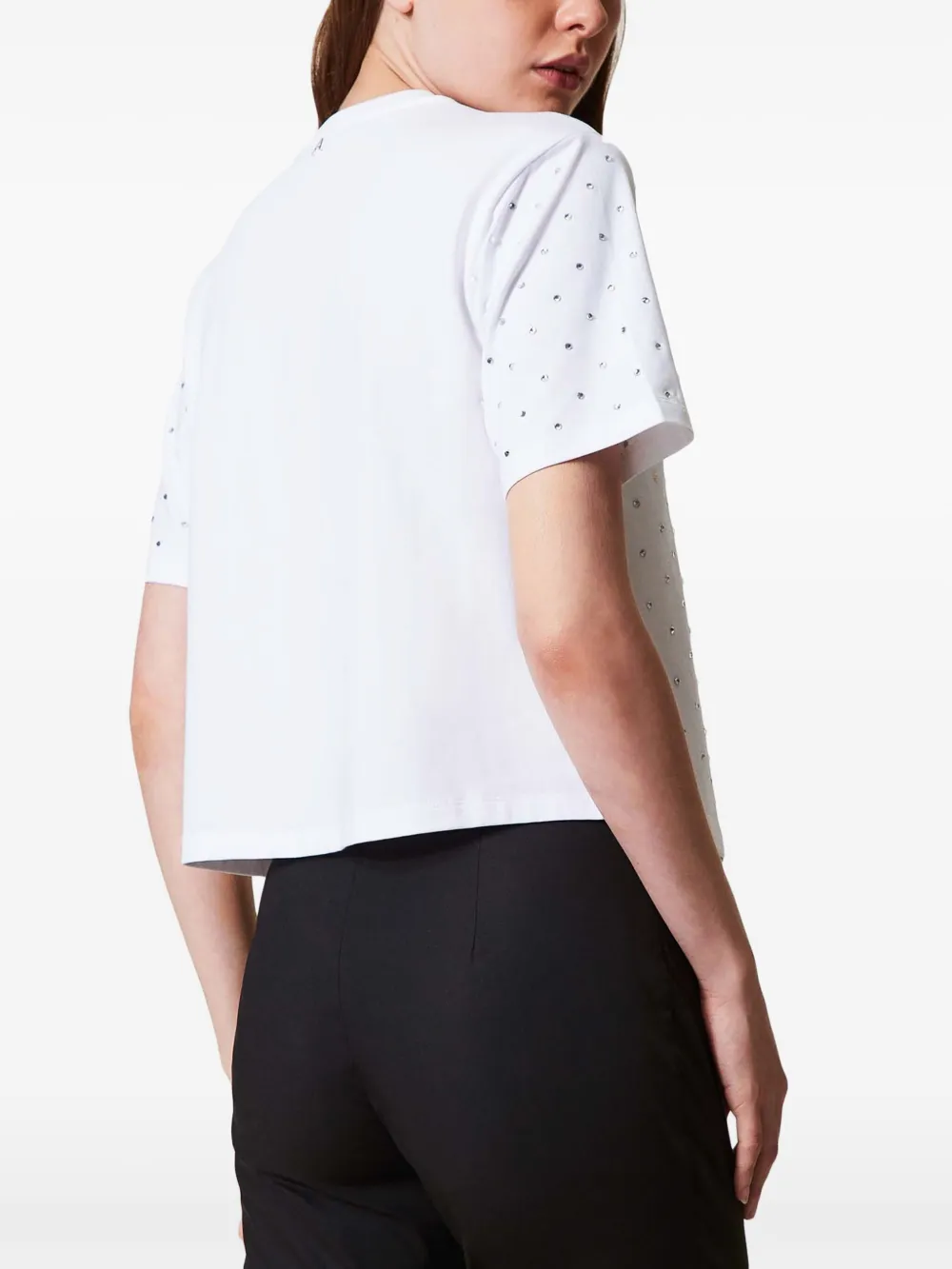 TWINSET T-shirt met stras Wit