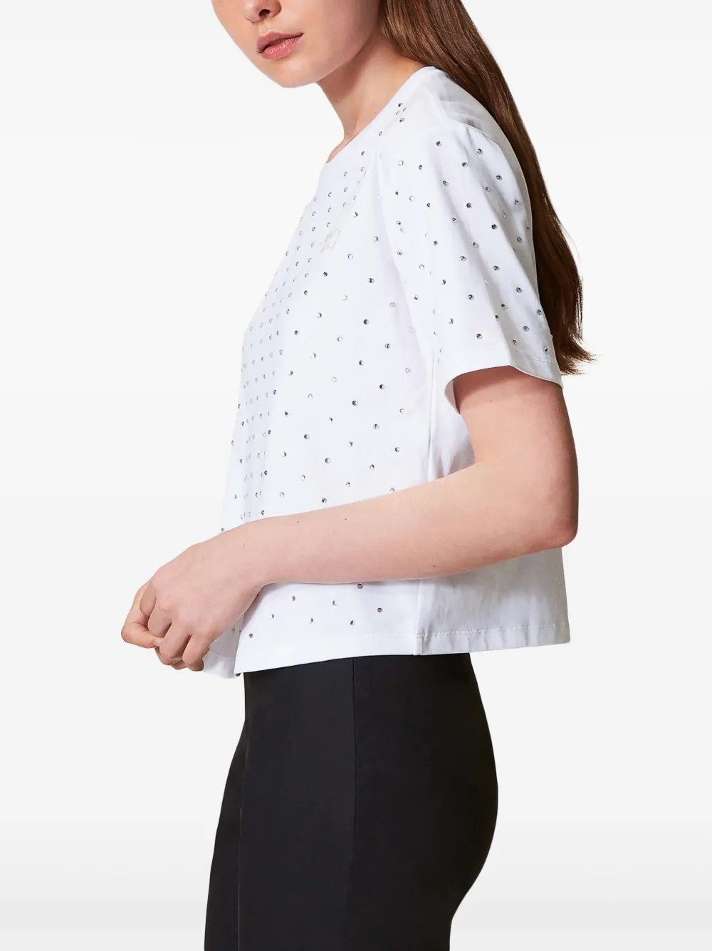 TWINSET T-shirt met stras Wit