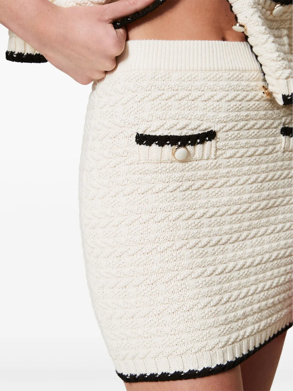 TWINSET Rok met jacquard Beige