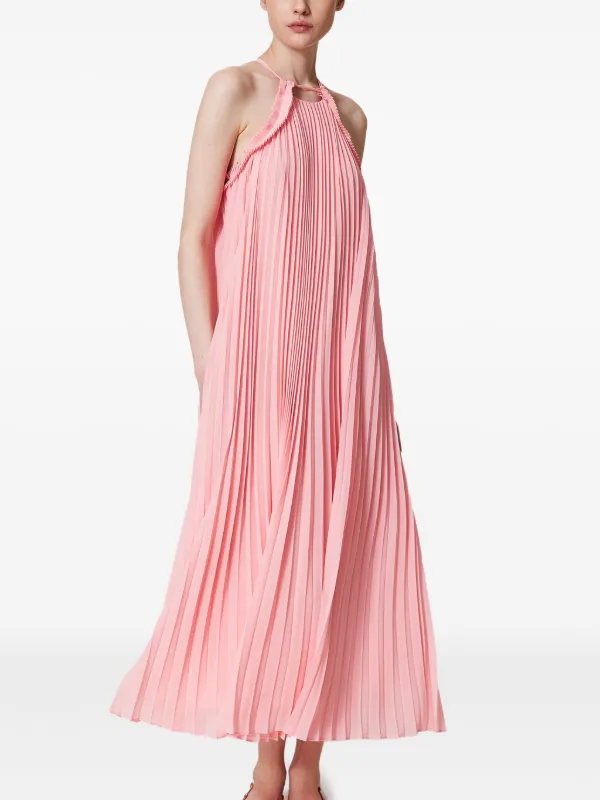 TWINSET Pleated Maxi Dress | Pink | FARFETCH