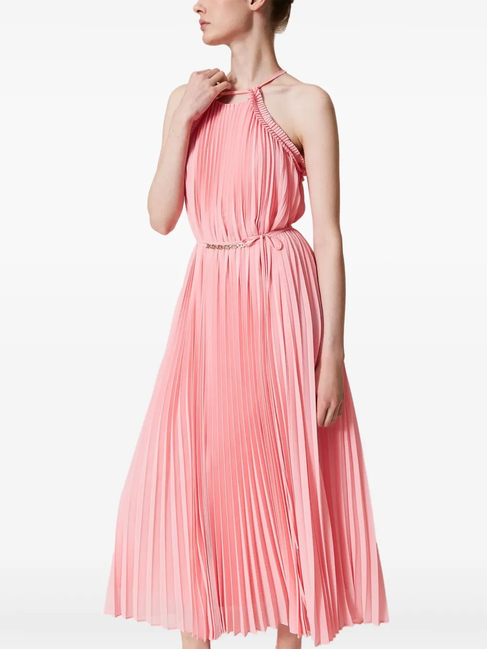 TWINSET Geplooide maxi-jurk - Roze