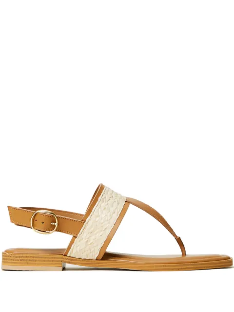 TWINSET woven-panel leather sandals