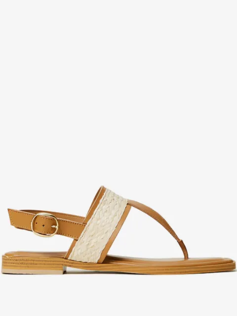 TWINSET woven-panel leather sandals