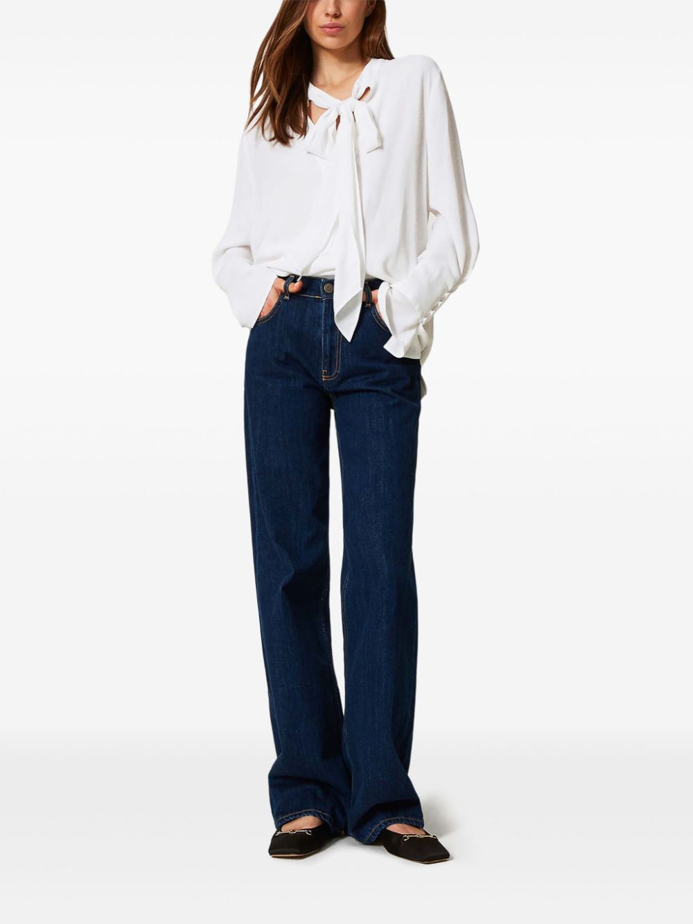 TWINSET straight-leg jeans - Blauw