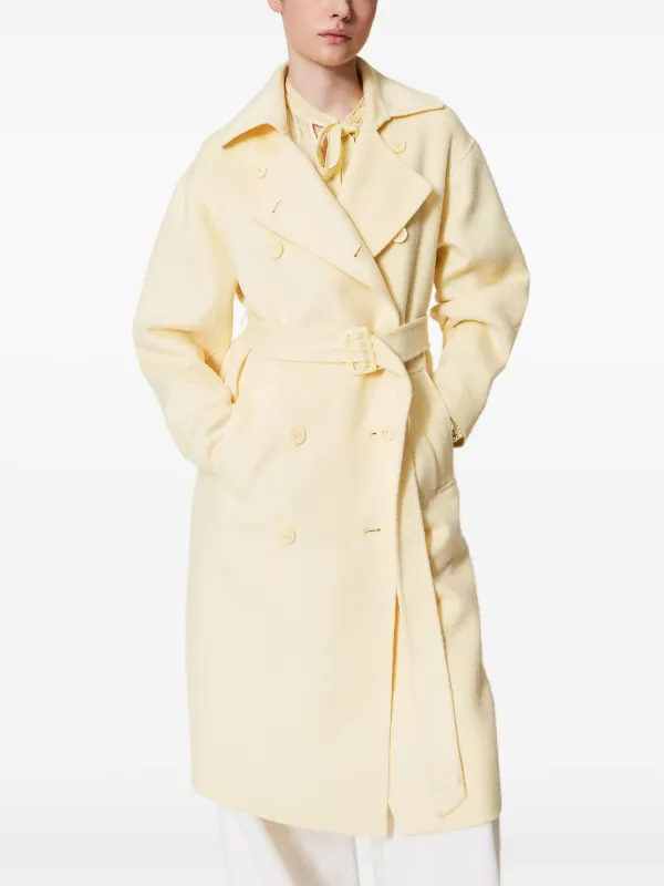 TWINSET double-breasted Coat | Yellow | FARFETCH ZA