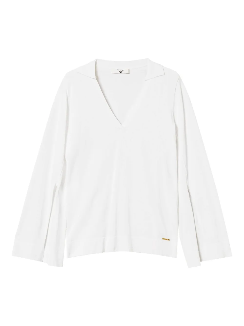 Twinset Lurex Sweater In White