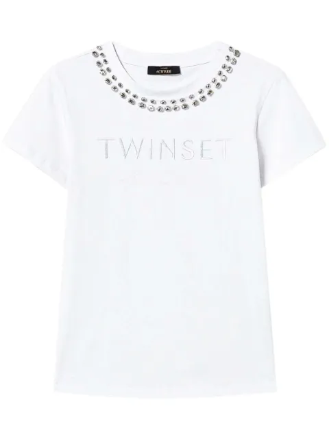TWINSET playera con logo bordado
