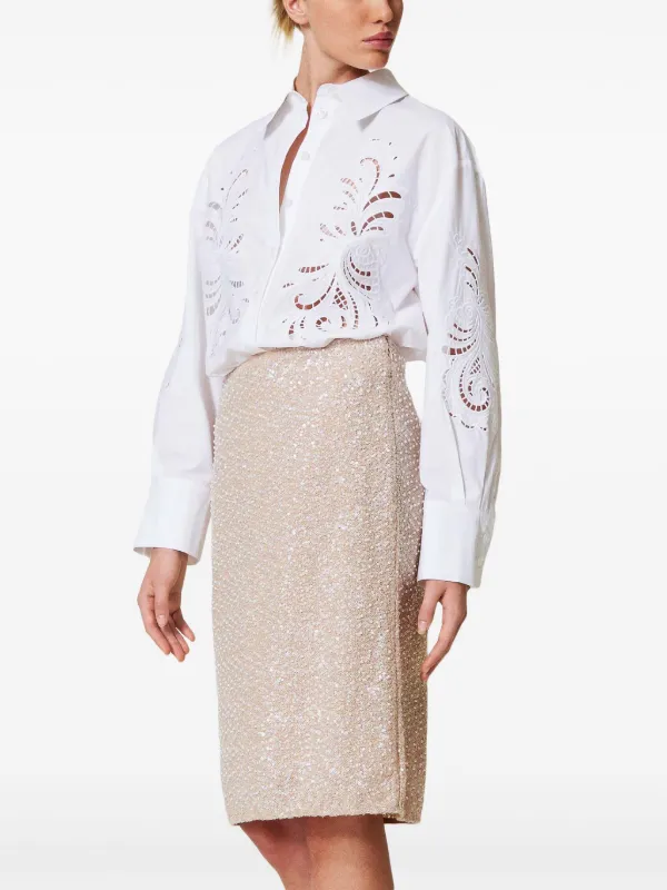 TWINSET スパンコール スカート | ニュートラル | FARFETCH JP