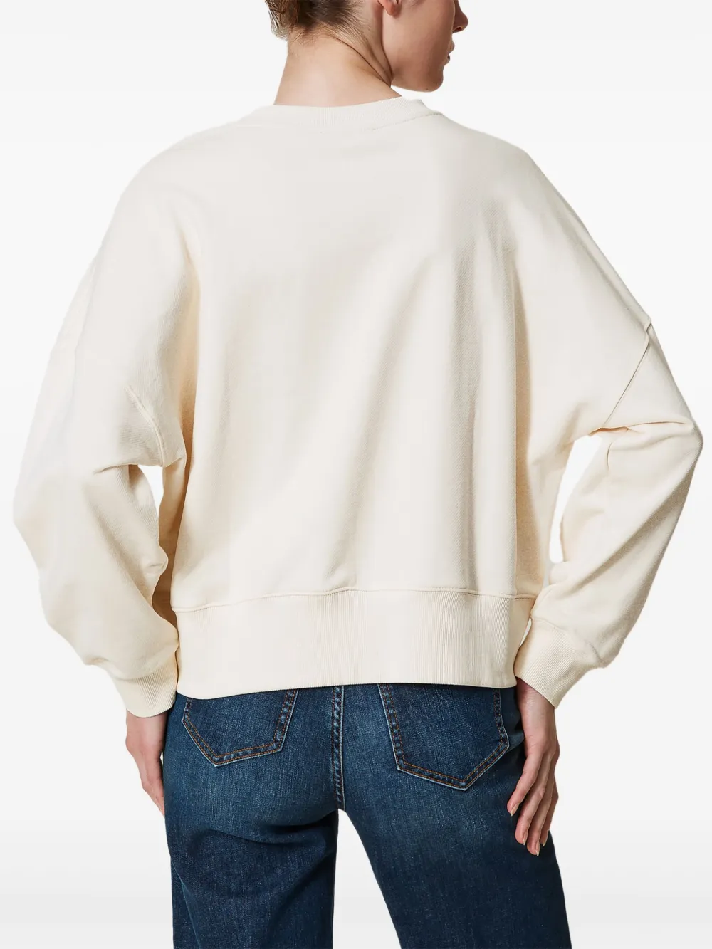 Shop Twinset Hummingbird-print Sweatshirt In White