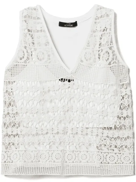 TWINSET top con encaje de macramé