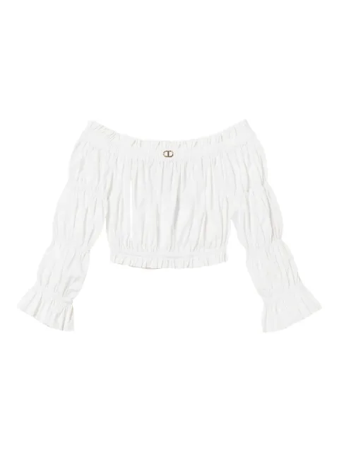 TWINSET Kids blouse volantée à épaules dénudées