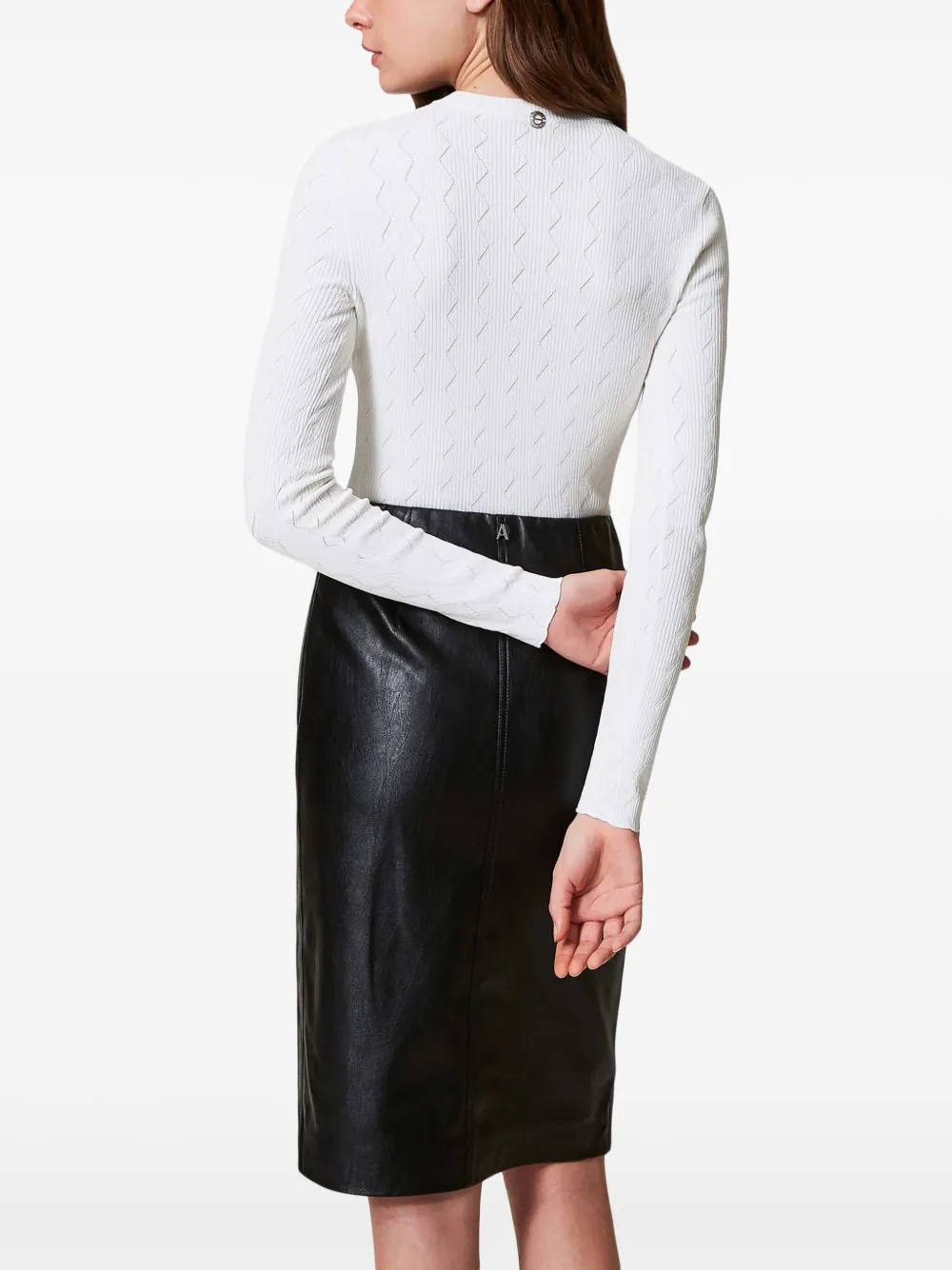 TWINSET Trui met bloemenpatch Wit