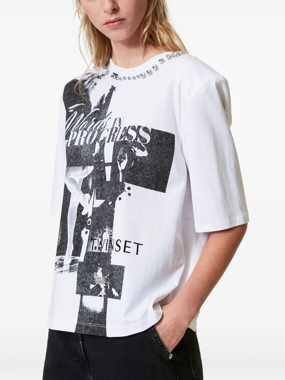 TWINSET T-shirt met print Wit