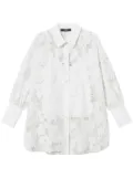 TWINSET fil-coupé effect organza shirt - White