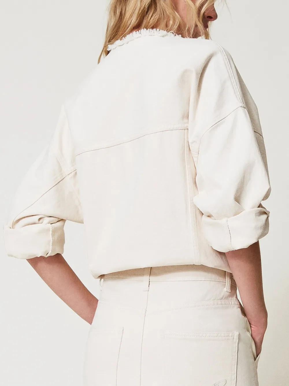 TWINSET Midi-rok van biologisch katoen Beige