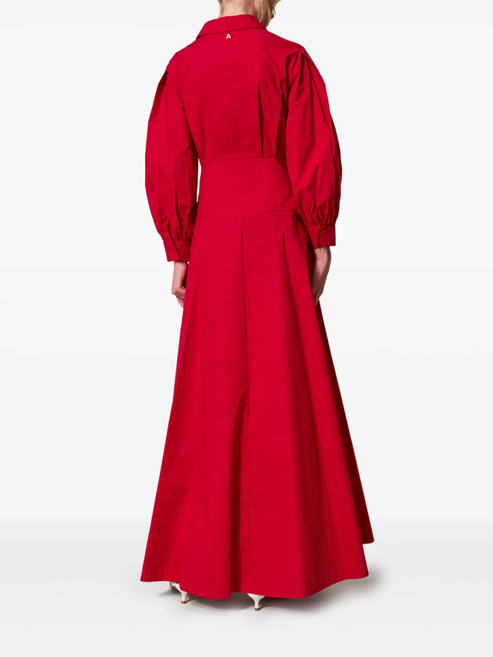 TWINSET Lange popeline blousejurk Rood