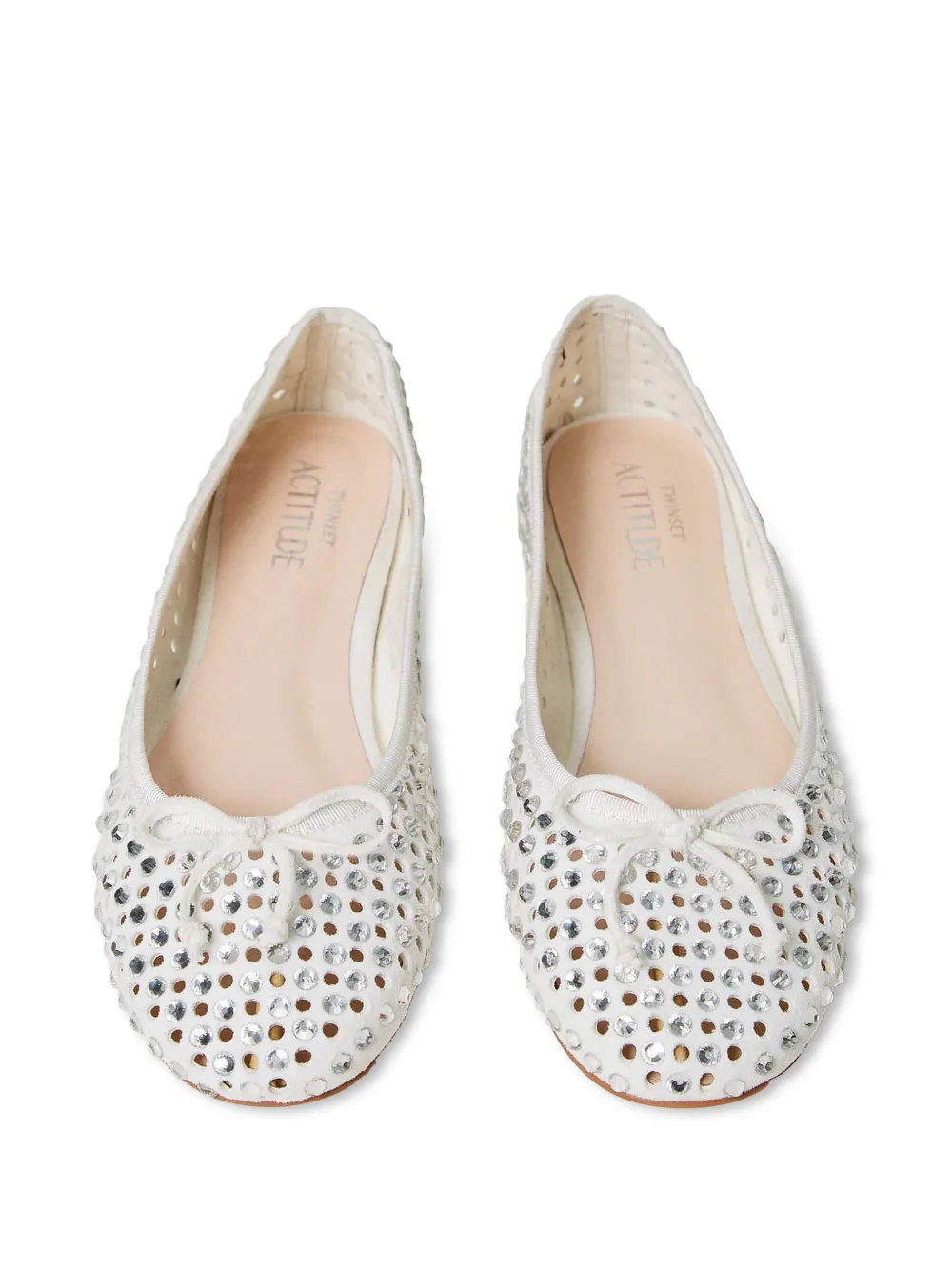 TWINSET Ballerina's verfraaid met stras Wit