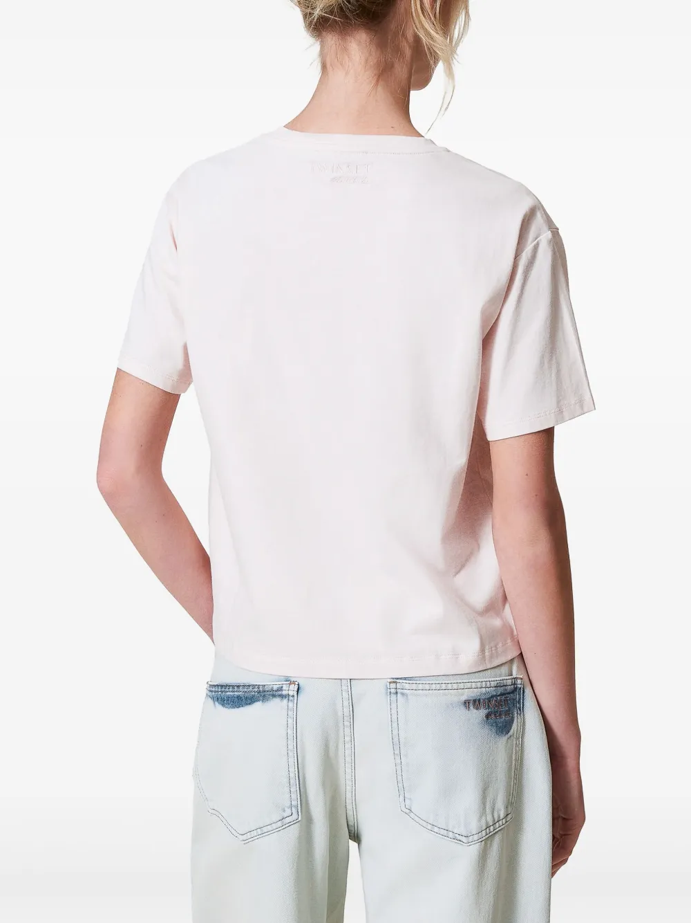 TWINSET T-shirt met borduurwerk Roze