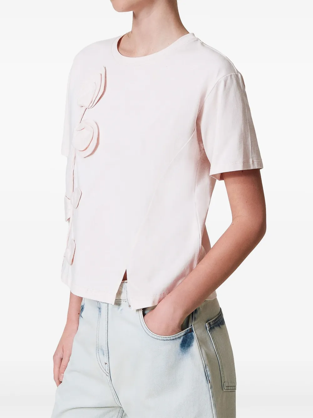 TWINSET embroidered T-shirt - Roze