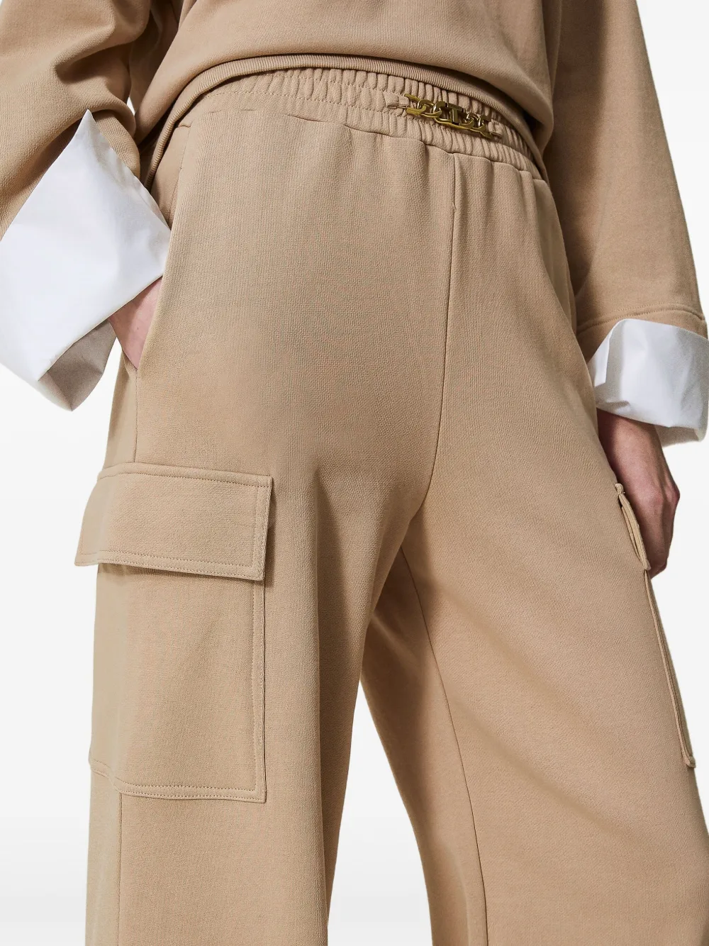 TWINSET Cargo trainingsbroek Beige