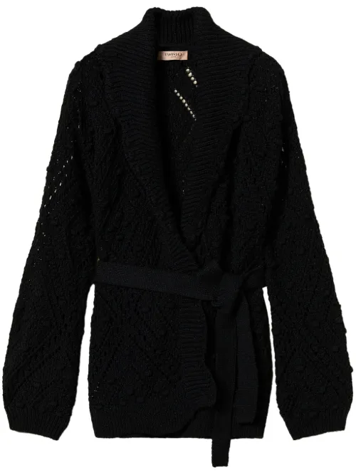 Cardigan à ceinture nouée - TWINSET - Modalova