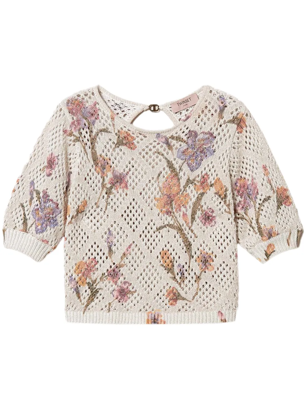 TWINSET pull à fleurs | blanc | Image 1
