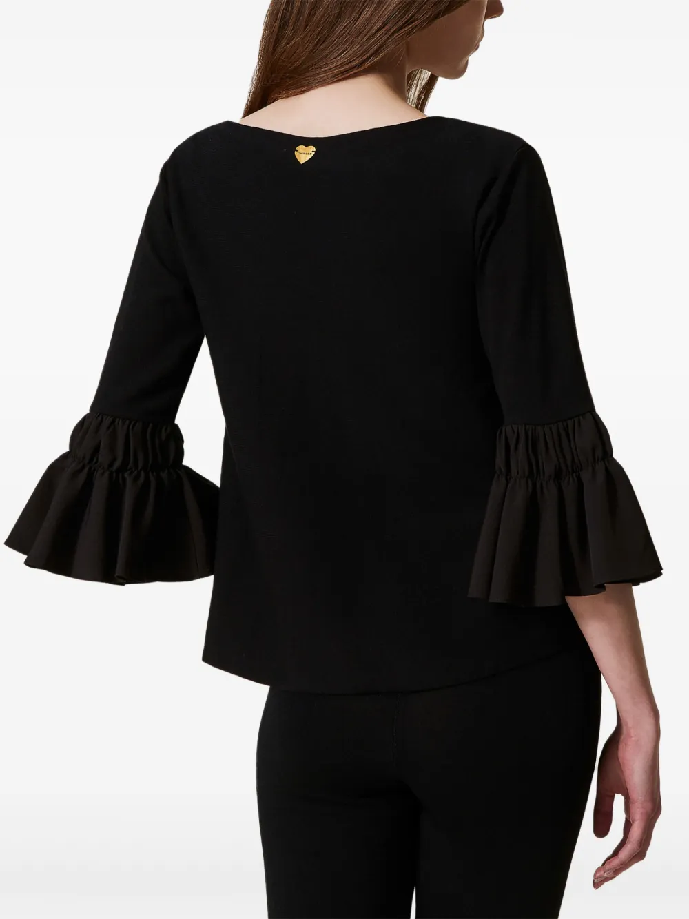TWINSET Trui met fladdermouwen Zwart