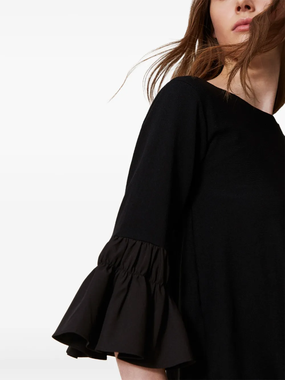 TWINSET Trui met fladdermouwen Zwart
