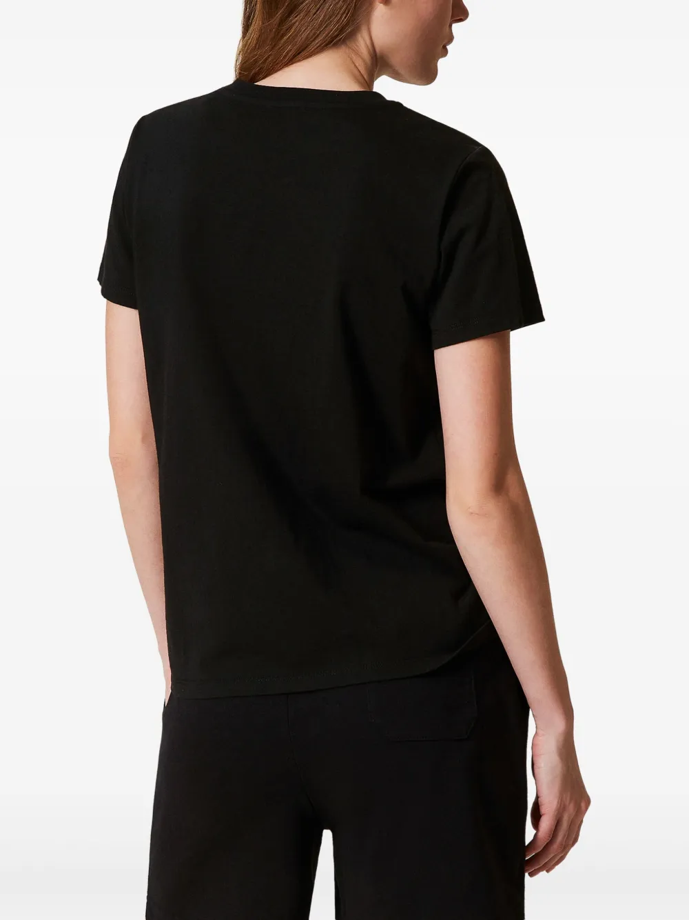 TWINSET T-shirt met borduurwerk Zwart