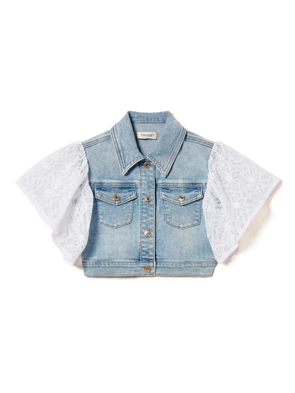 TWINSET Kids Spijkerjack Blauw
