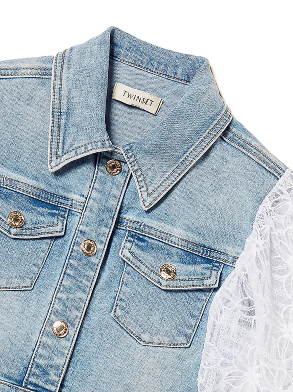 TWINSET Kids Spijkerjack Blauw