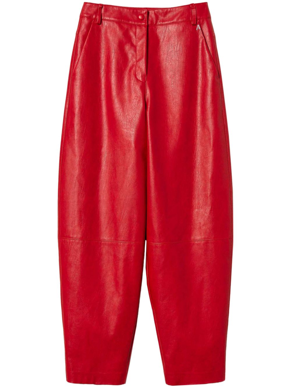 TWINSET Broek van imitatieleer Rood