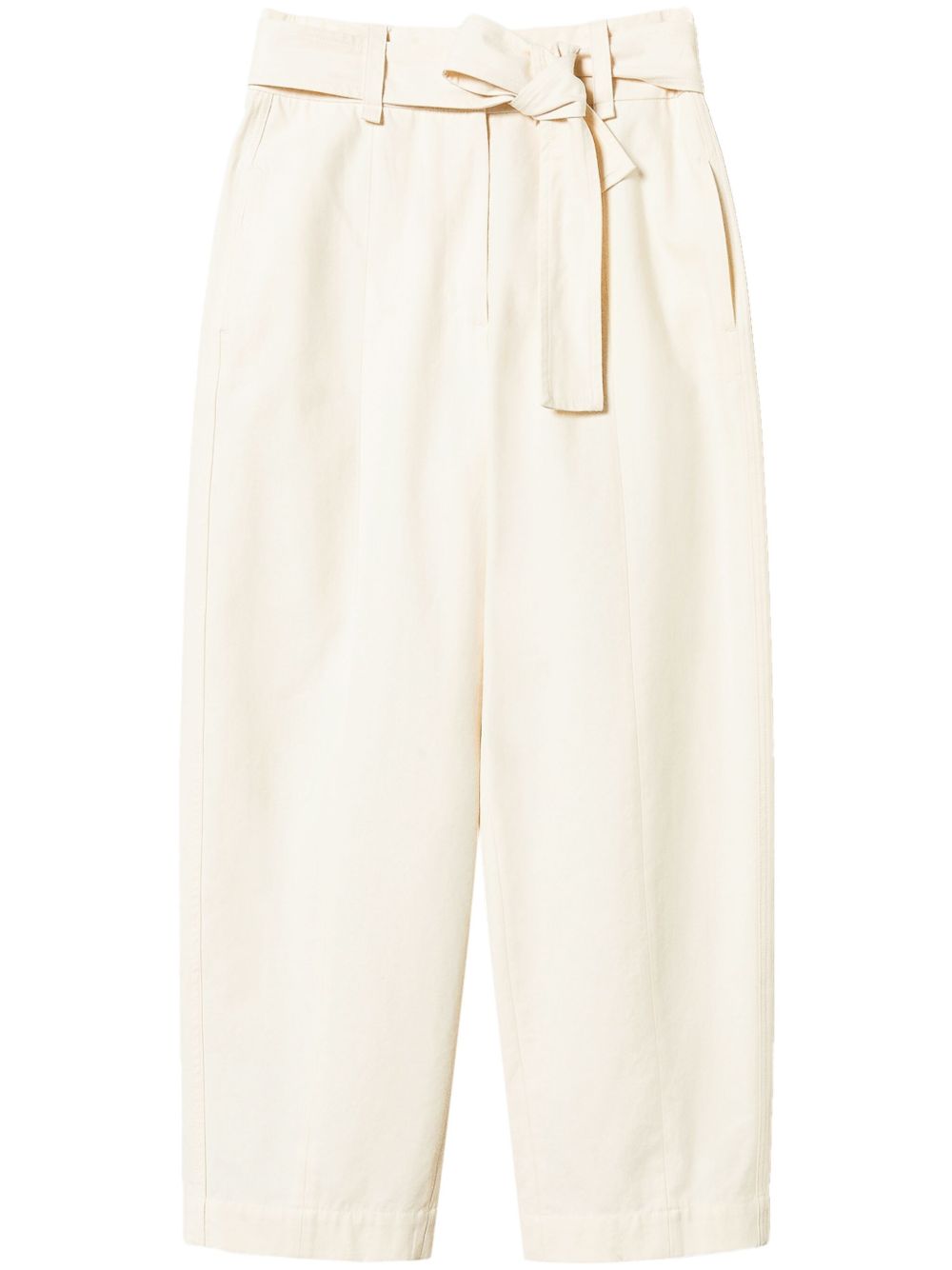 TWINSET belted gabardine trousers - White