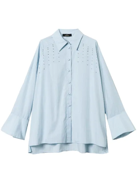 TWINSET camisa de popelina con bisel bordado