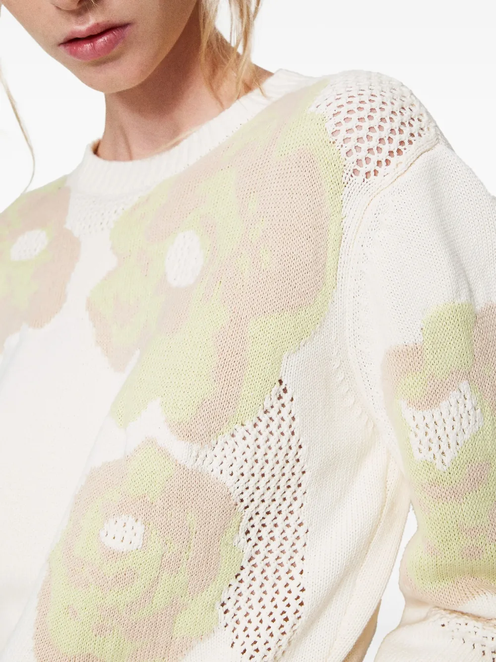 TWINSET Trui met jacquard Wit
