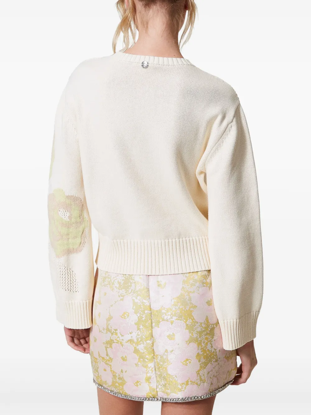 TWINSET Trui met jacquard Wit