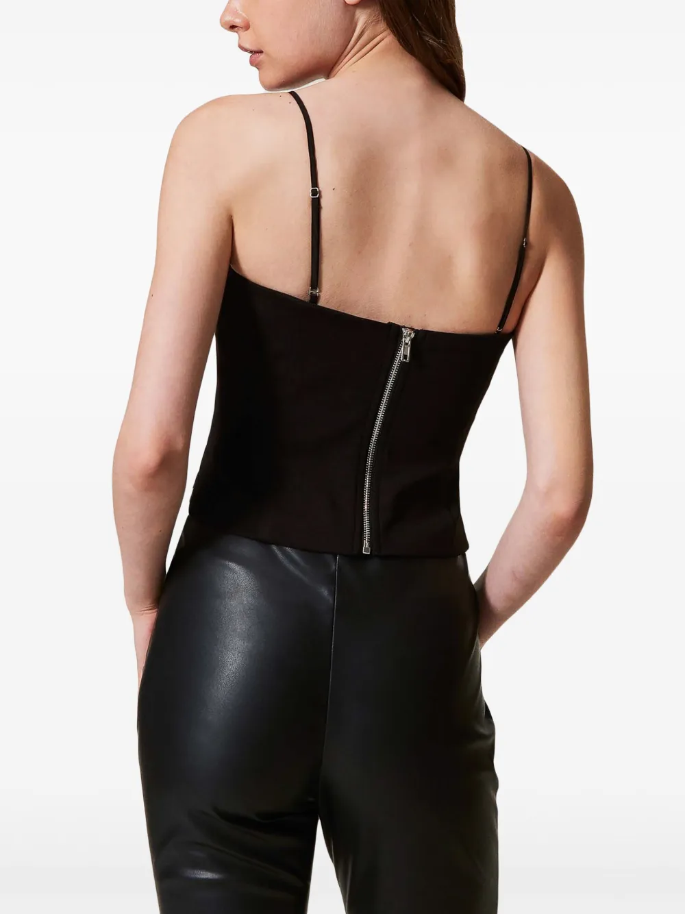 TWINSET Gedrapeerde top Zwart