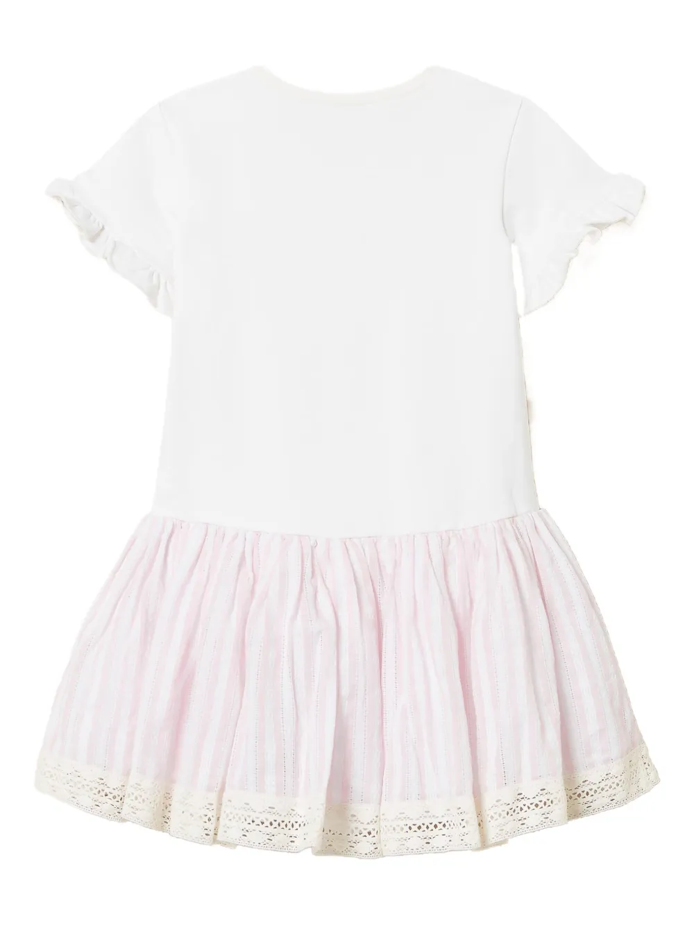 TWINSET Kids Jurk met ruches detail Wit