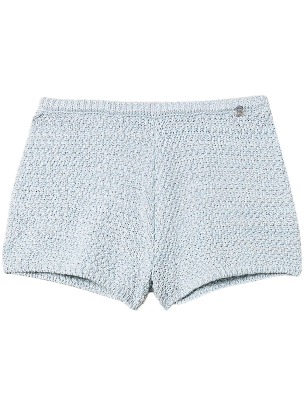 textured knit shorts