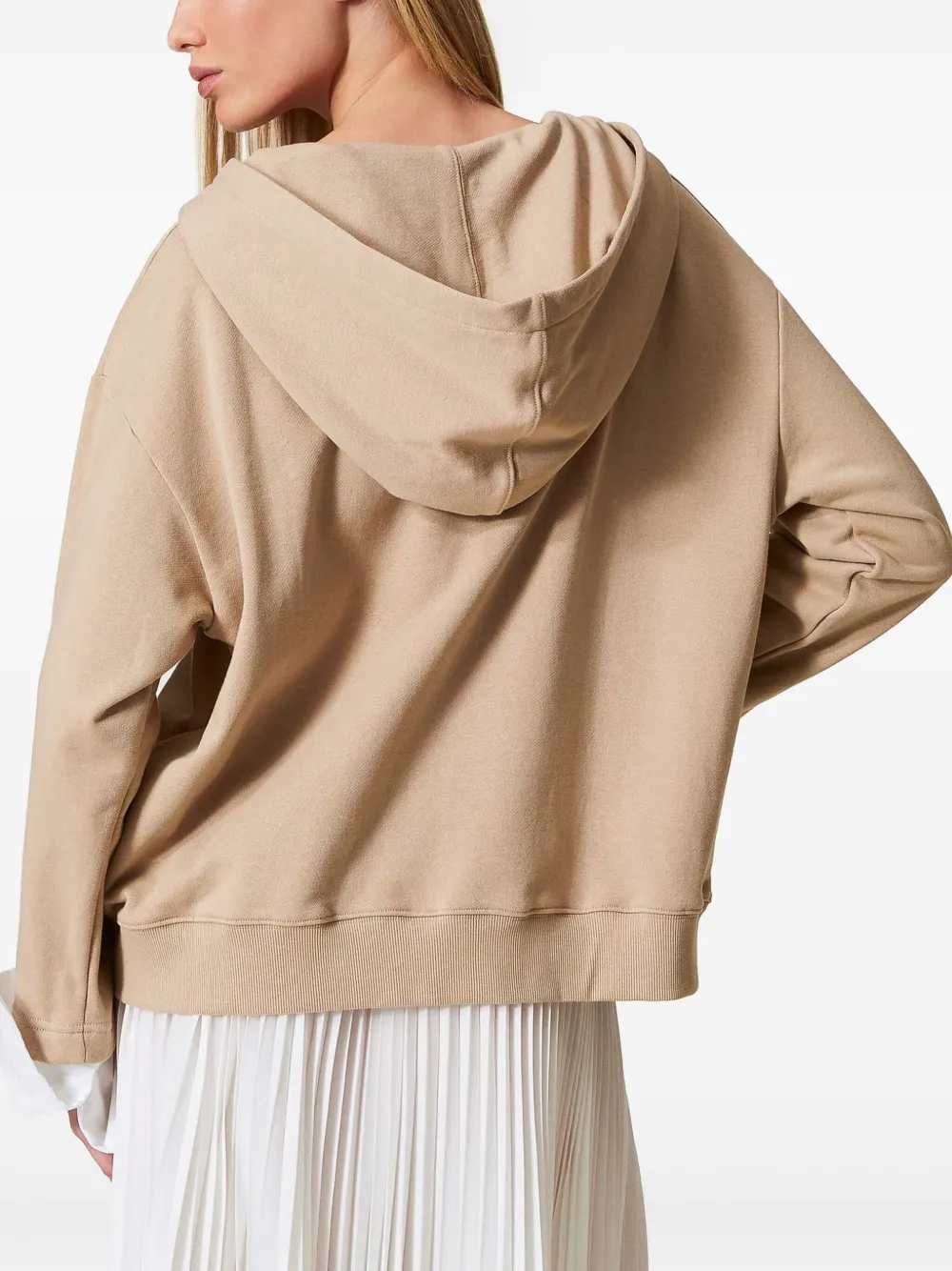 TWINSET Oval T hoodie met ketting Beige