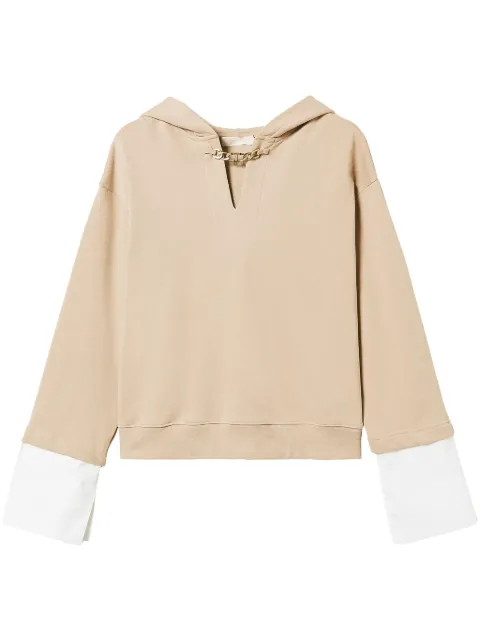 TWINSET Oval T chain hoodie