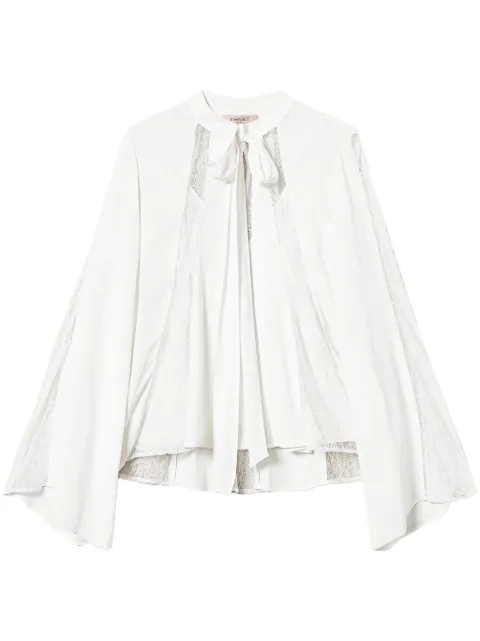 TWINSET blusa con detalle de encaje
