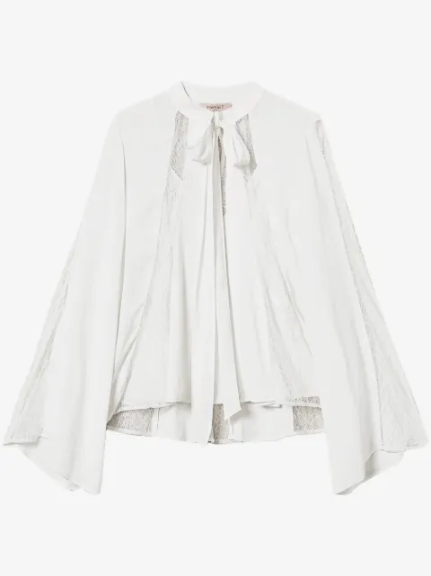 TWINSET lace-detail crepe blouse