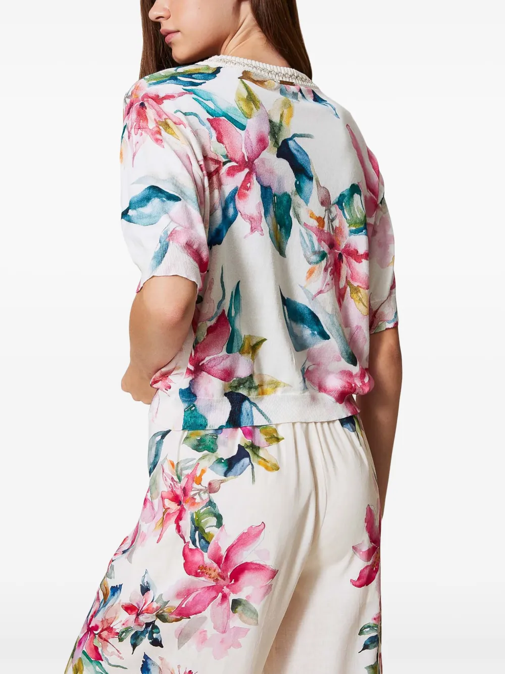 TWINSET Gebreid T-shirt Wit