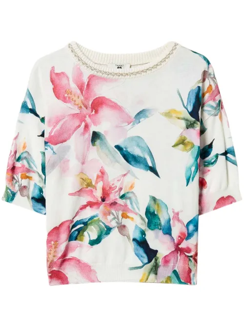 TWINSET t-shirt en maille - Blanc - TWINSET - Modalova