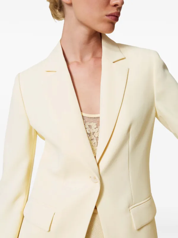 TWINSET Crepe Blazer Neutrals FARFETCH IN