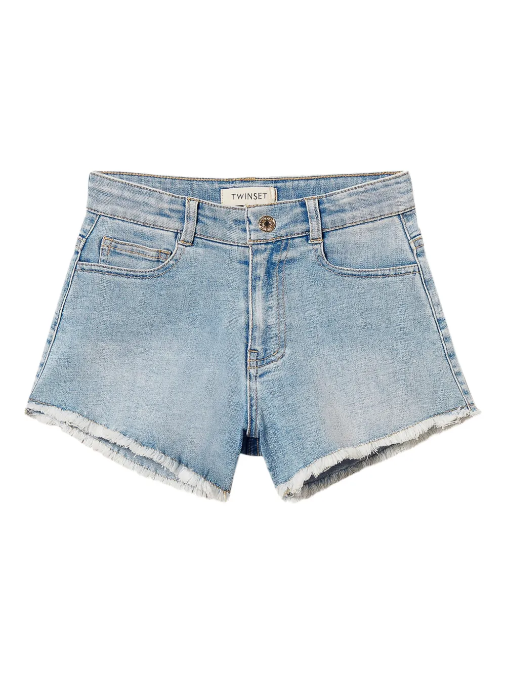 TWINSET Kids Spijkershorts Blauw