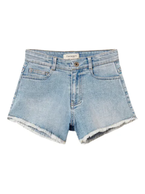 TWINSET Kids frayed denim shorts